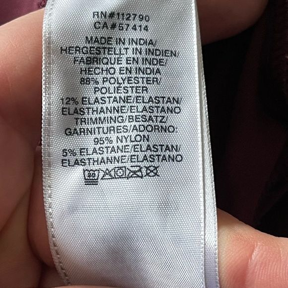 𝅺TRUE religion purple wide band mesh leggings size XS - Picture 7 of 11